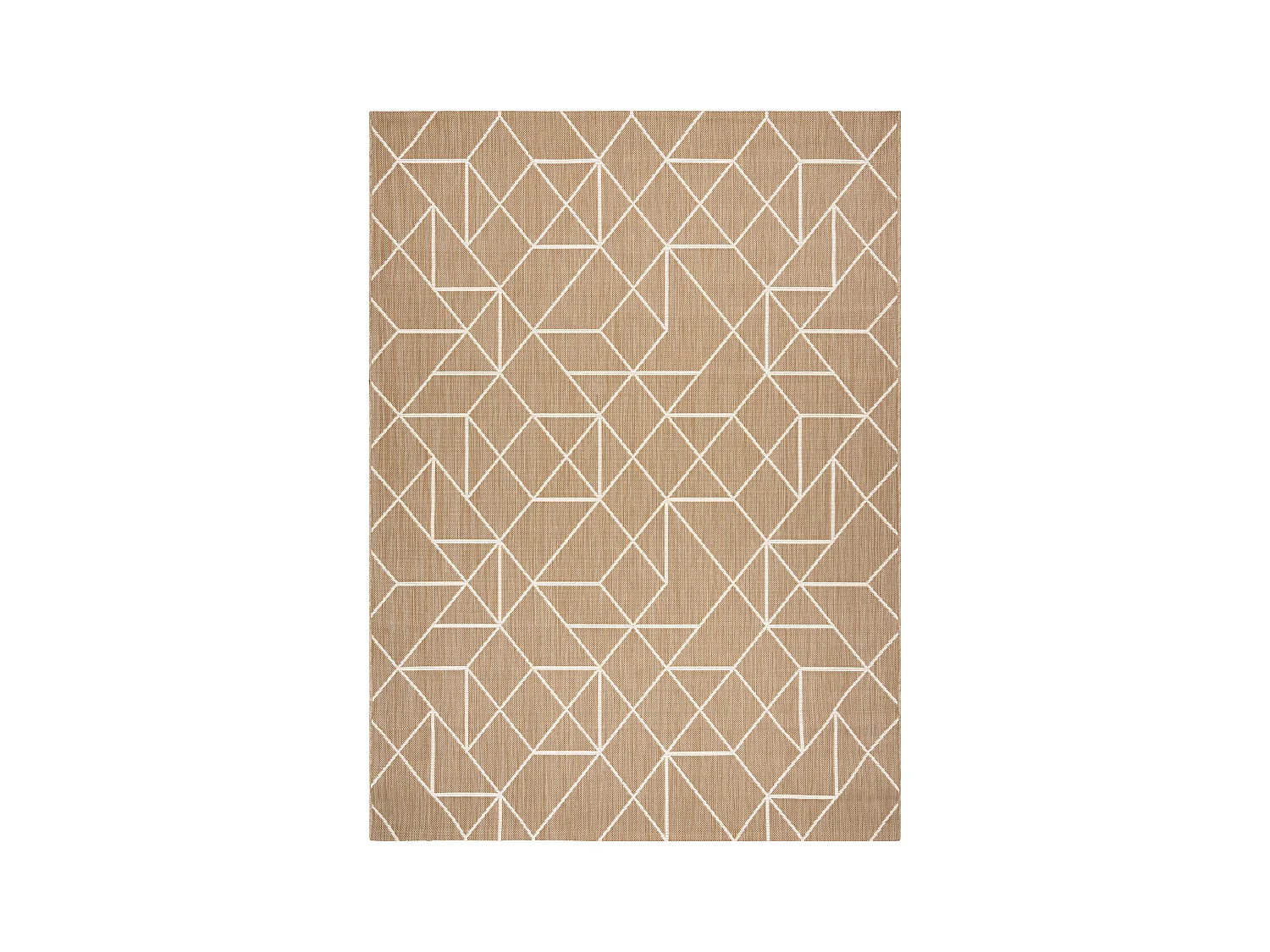 Tapis sisal FLAT 48959265 Géométrique ficelle beige naturel 120x170 cm