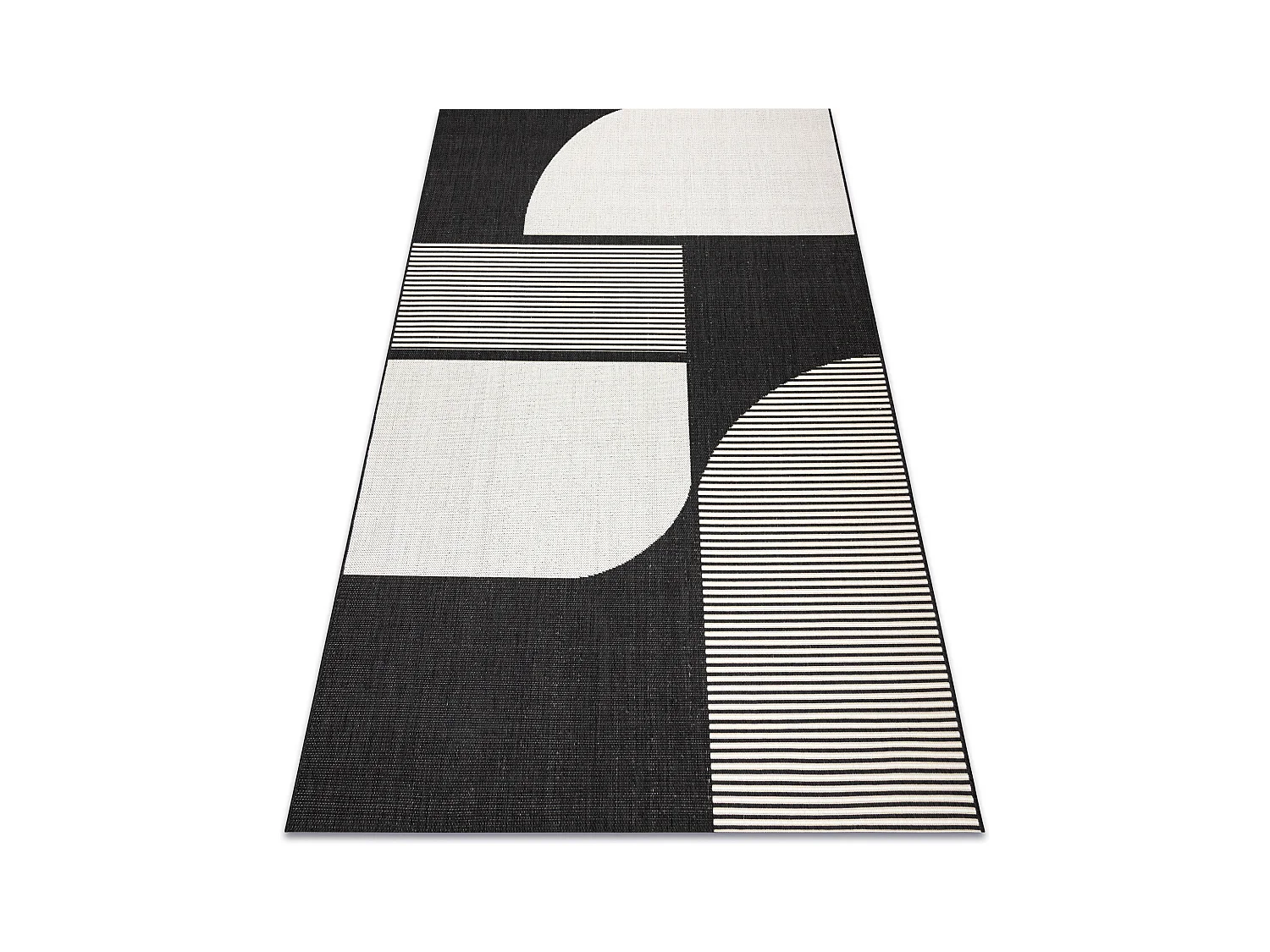 Tapis SIZAL FLAT 49384690 ABSTRACTION crème / noir 140x200 cm