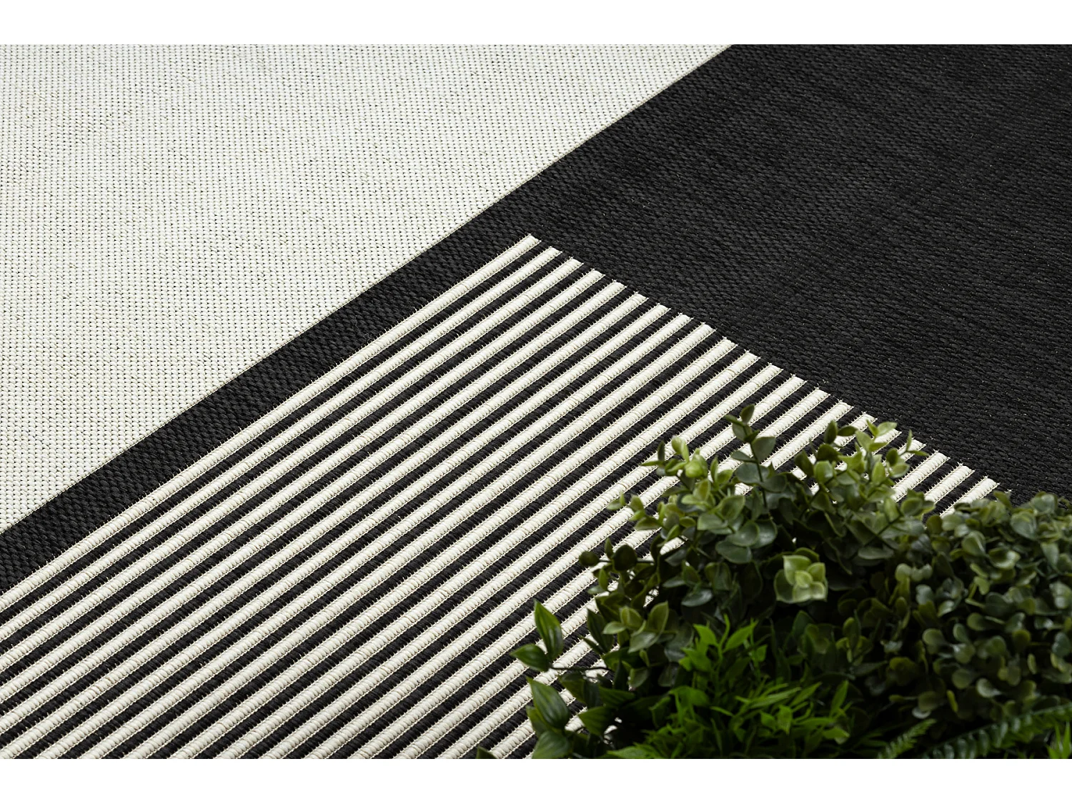 Teppich FLAT SISAL 49384690 ABSTRAKTION creme / schwarz 140x200 cm