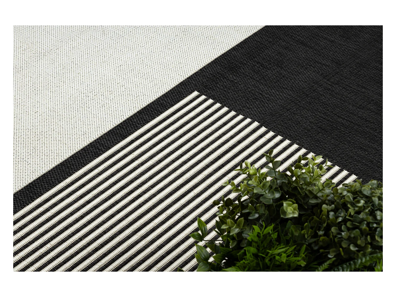 Tapis SIZAL FLAT 49384690 ABSTRACTION crème / noir 80x150 cm