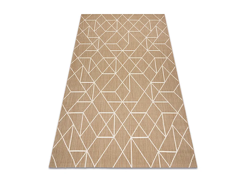 Alfombra FLAT 48959265 Geométrica hilo beige natural 140x200 cm