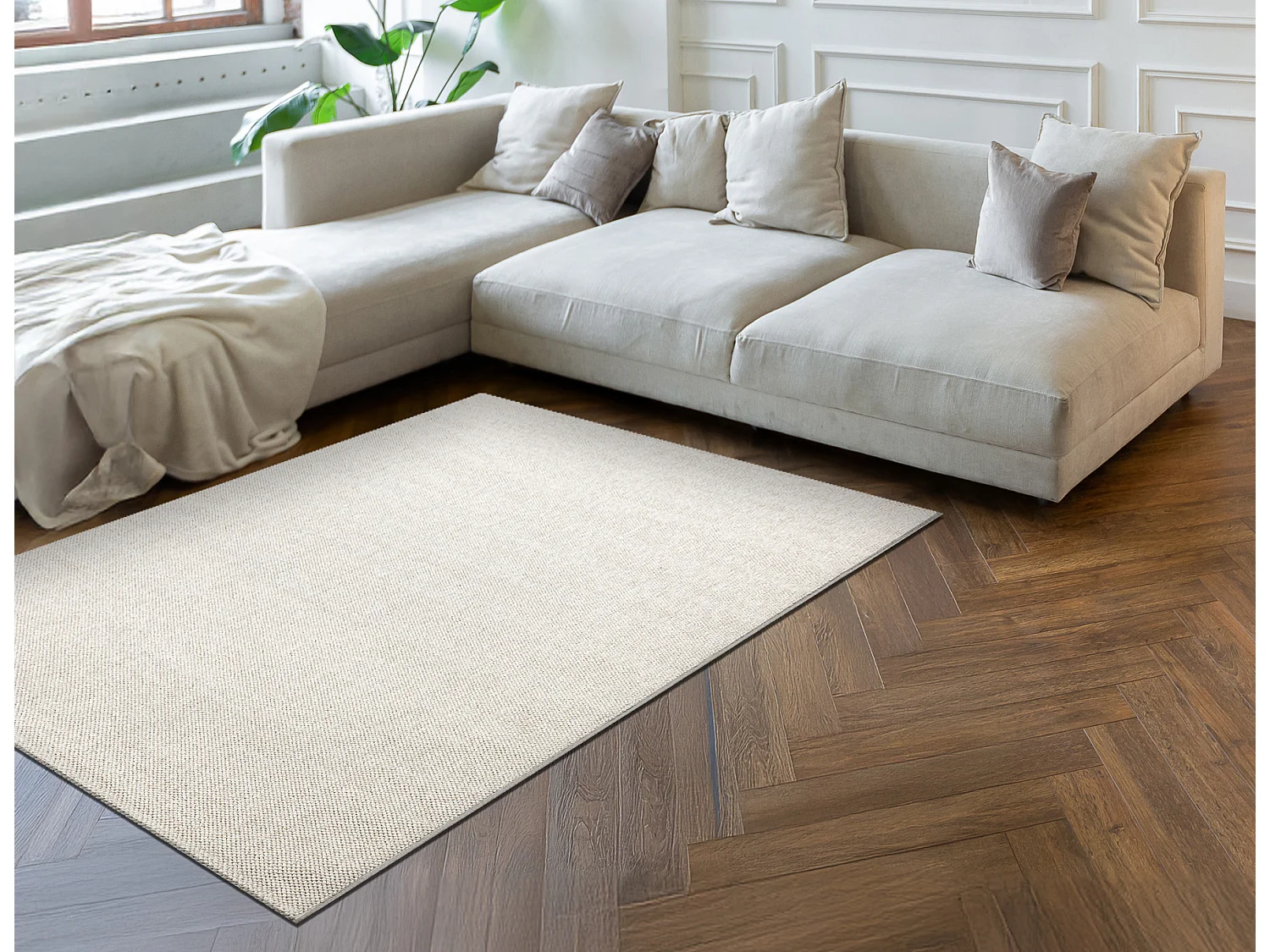 Tapis CASABLANCA LOOM crème, bouclé, doux intérieur et extérieur 300x400 cm