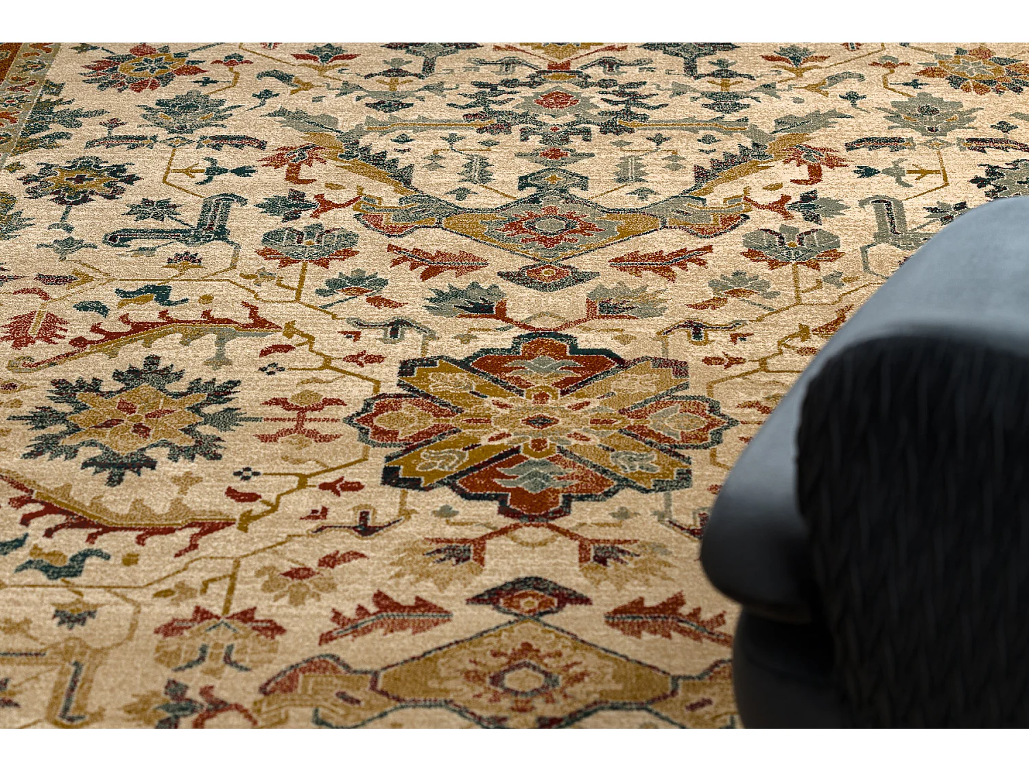 Tappeto di lana POLONIA VERANO Ornamento, cadre rubino chiaro 170x235 cm