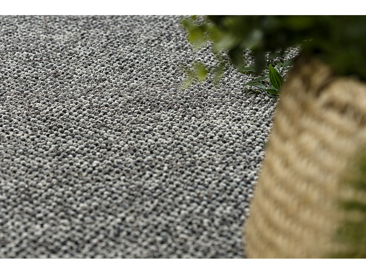 Tapijt CASABLANCA LOOM grijs, lus, zacht binnen & buiten 160x230 cm