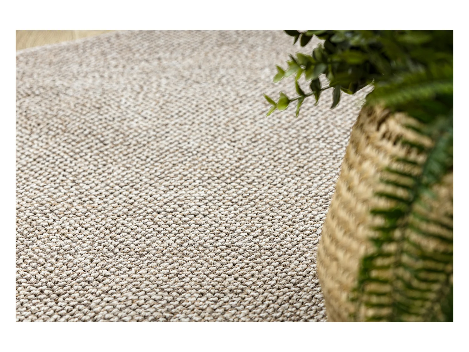 Tapis CASABLANCA LOOM cercle marron, bouclé, doux intérieur et exté cercle 150 cm