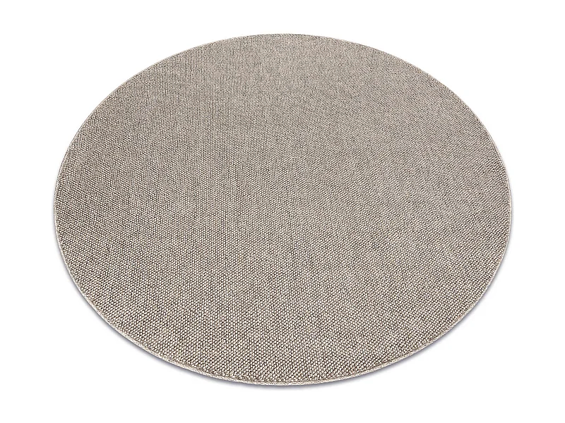 Tapis CASABLANCA LOOM cercle marron, bouclé, doux intérieur et exté cercle 100 cm