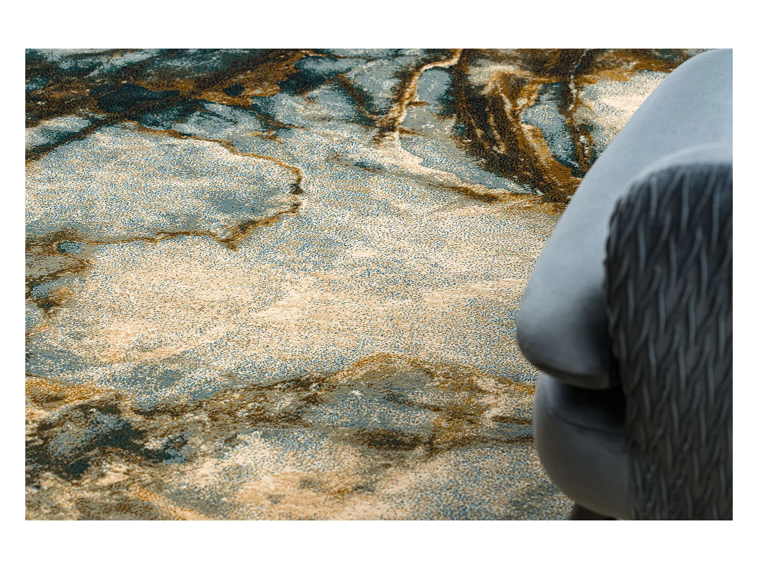 Tapis en laine OMEGA ELIAN Cercle Marbre iron vert cercle 200 cm