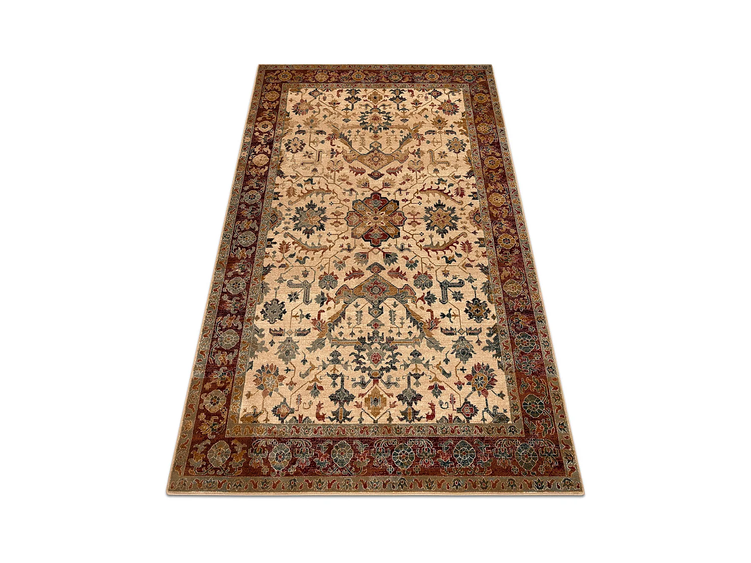 Tapis en laine POLONIA VERANO Ornement, cadre rubis clair 200x300 cm