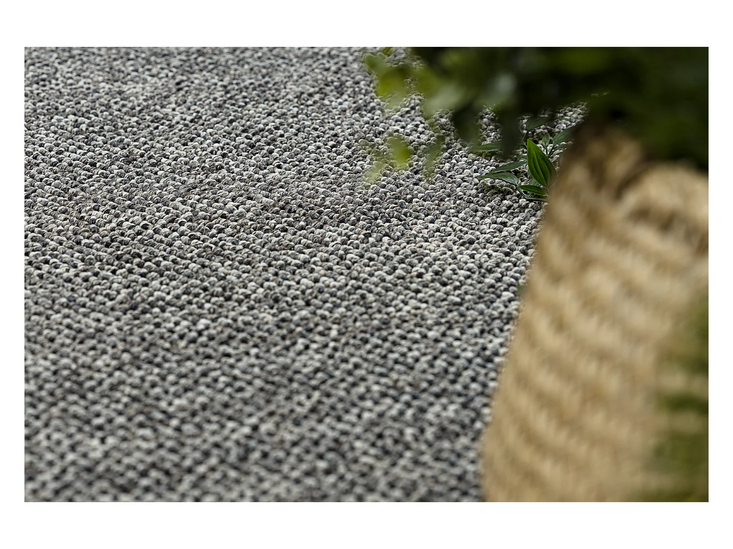 Tapis CASABLANCA LOOM gris, bouclé, doux intérieur et extérieur 150x200 cm