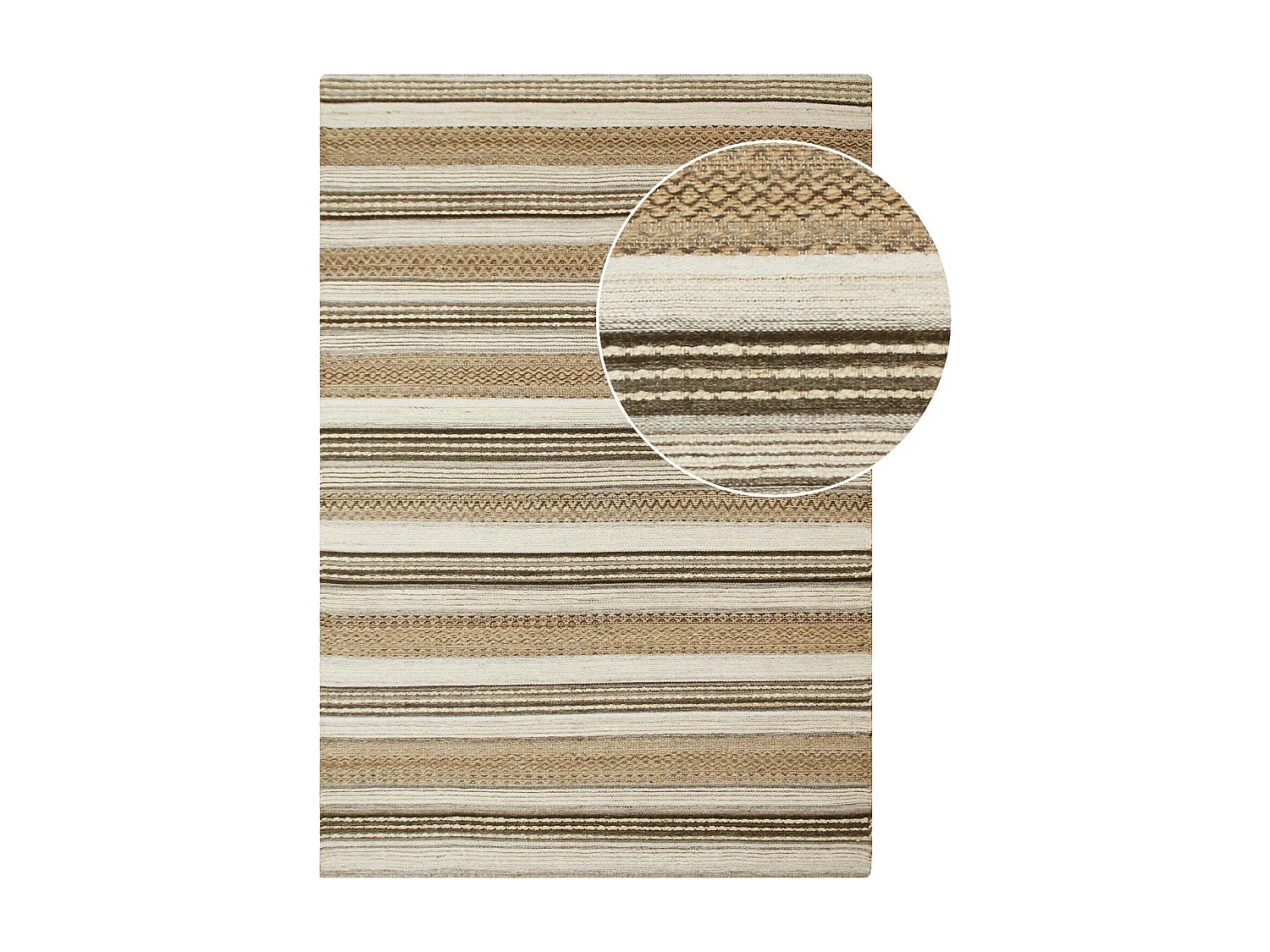 Tapis en jute et laine à motifs linéaires 200x300 cm FEZ