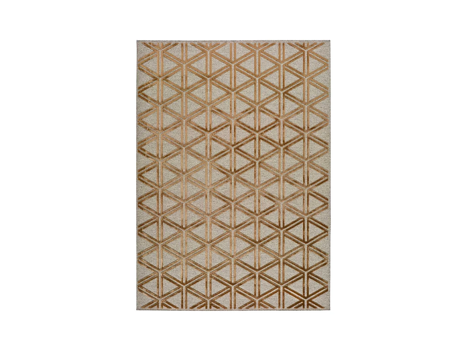 Tapis intérieur - géométrique - cuivre - 67 x 105 cm - LANA