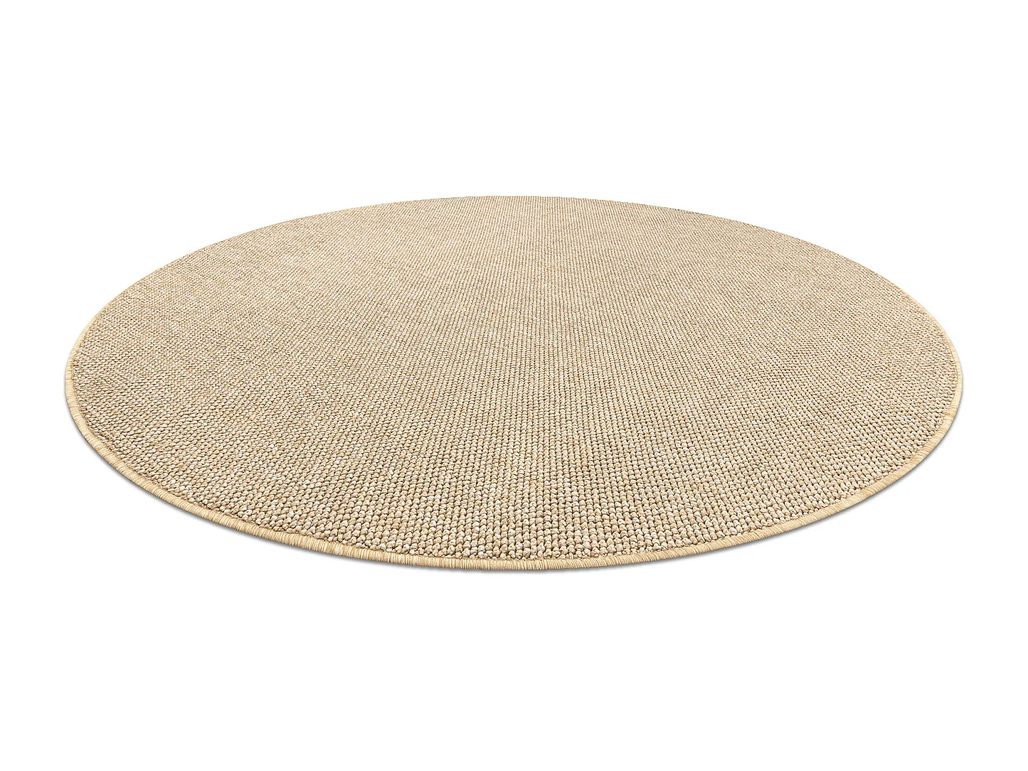 Tapis CASABLANCA LOOM cercle beige, bouclé, doux intérieur et extér cercle 80 cm