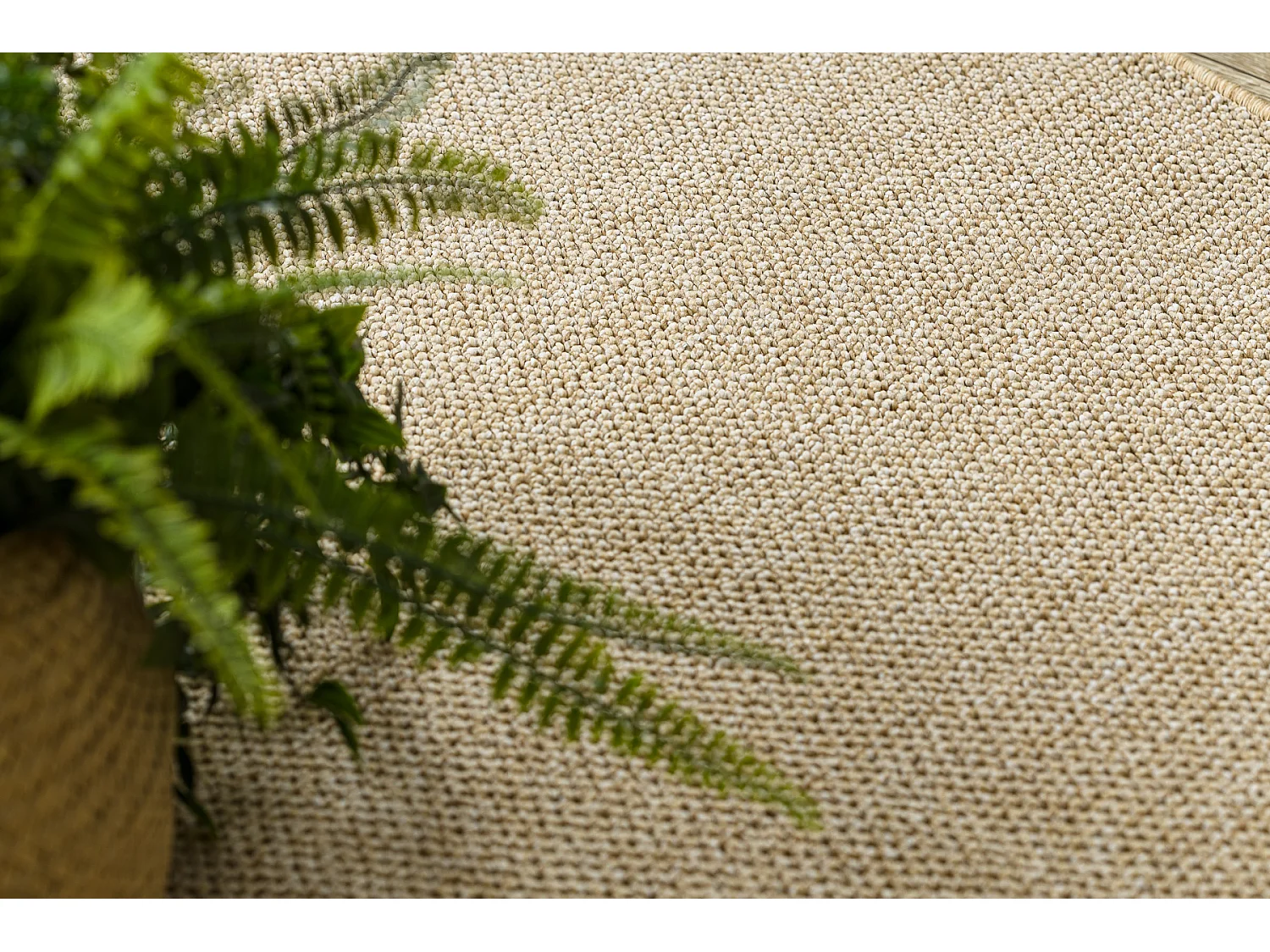 Tapis CASABLANCA LOOM cercle beige, bouclé, doux intérieur et extér cercle 80 cm