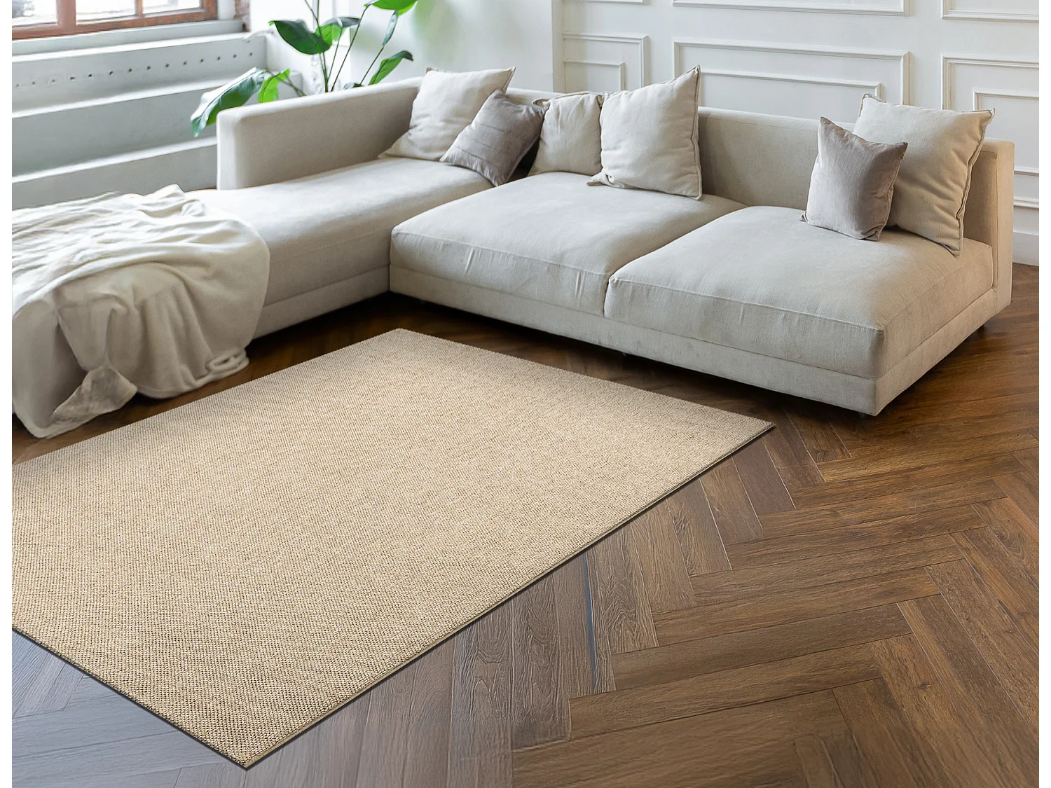 Tapis CASABLANCA LOOM beige, bouclé, doux intérieur et extérieur 300x400 cm