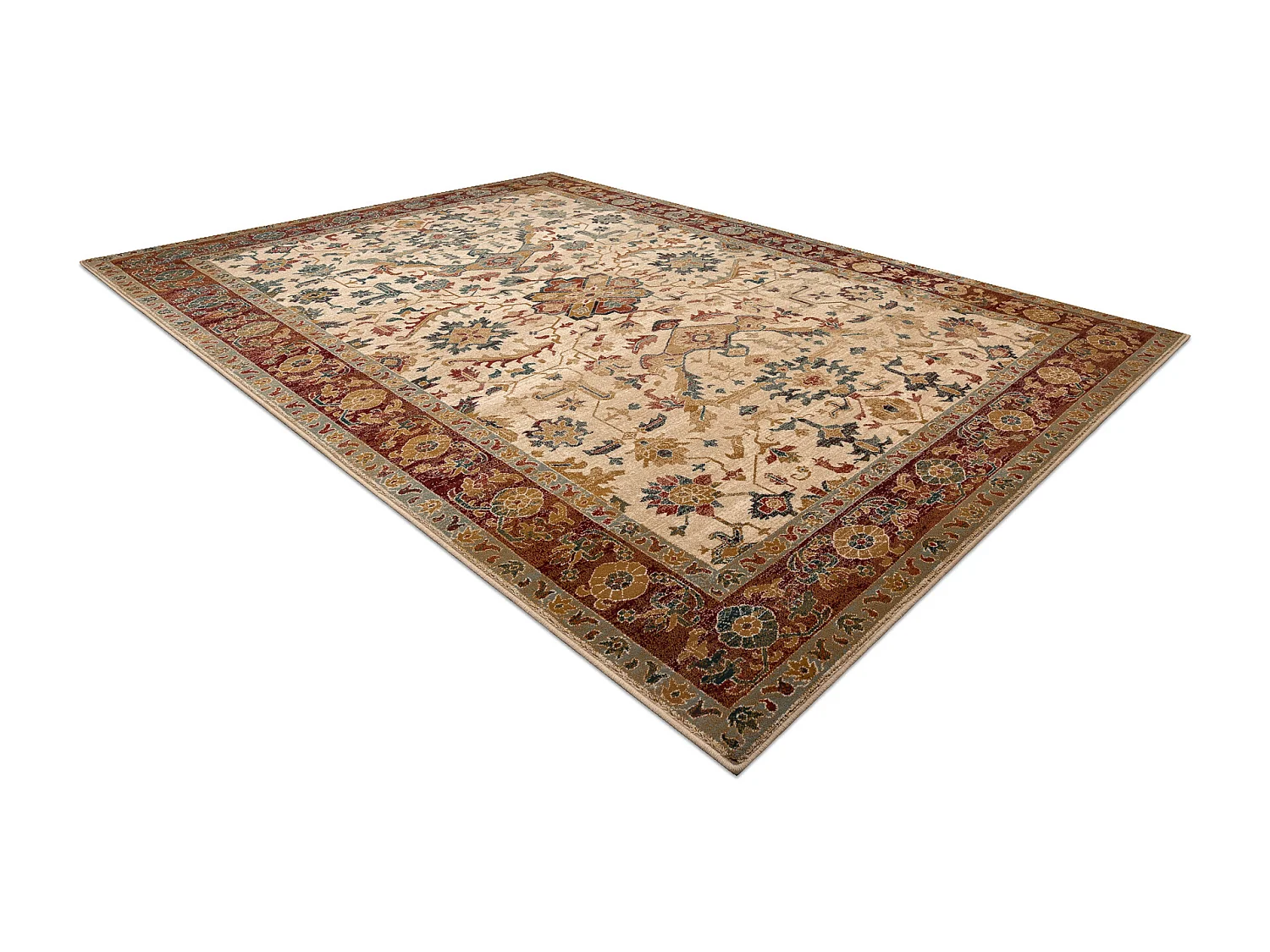 Tapis en laine POLONIA VERANO Ornement, cadre rubis clair 235x350 cm