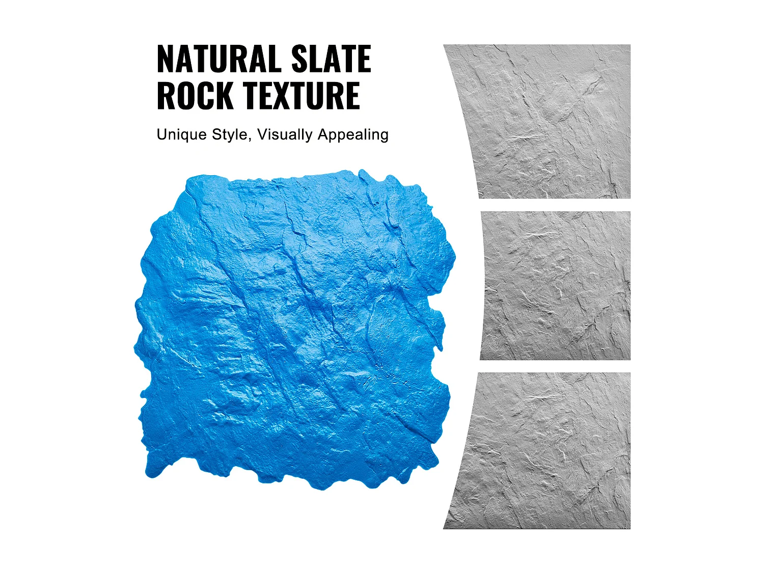 Tapis de Tampon pour Béton SucceBuy, 430 x 430 mm, Peau Texturée en Polyuréthane pour Moulage