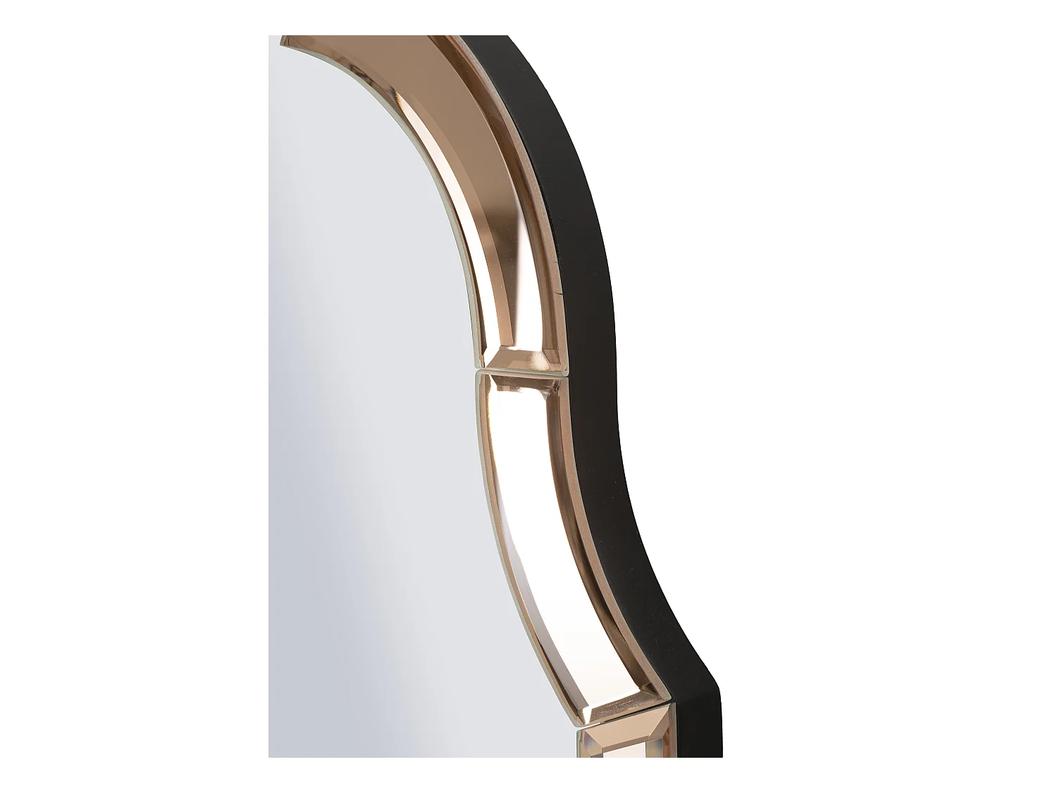 Miroir mural avec cadre en verre rose cm 55x2x150