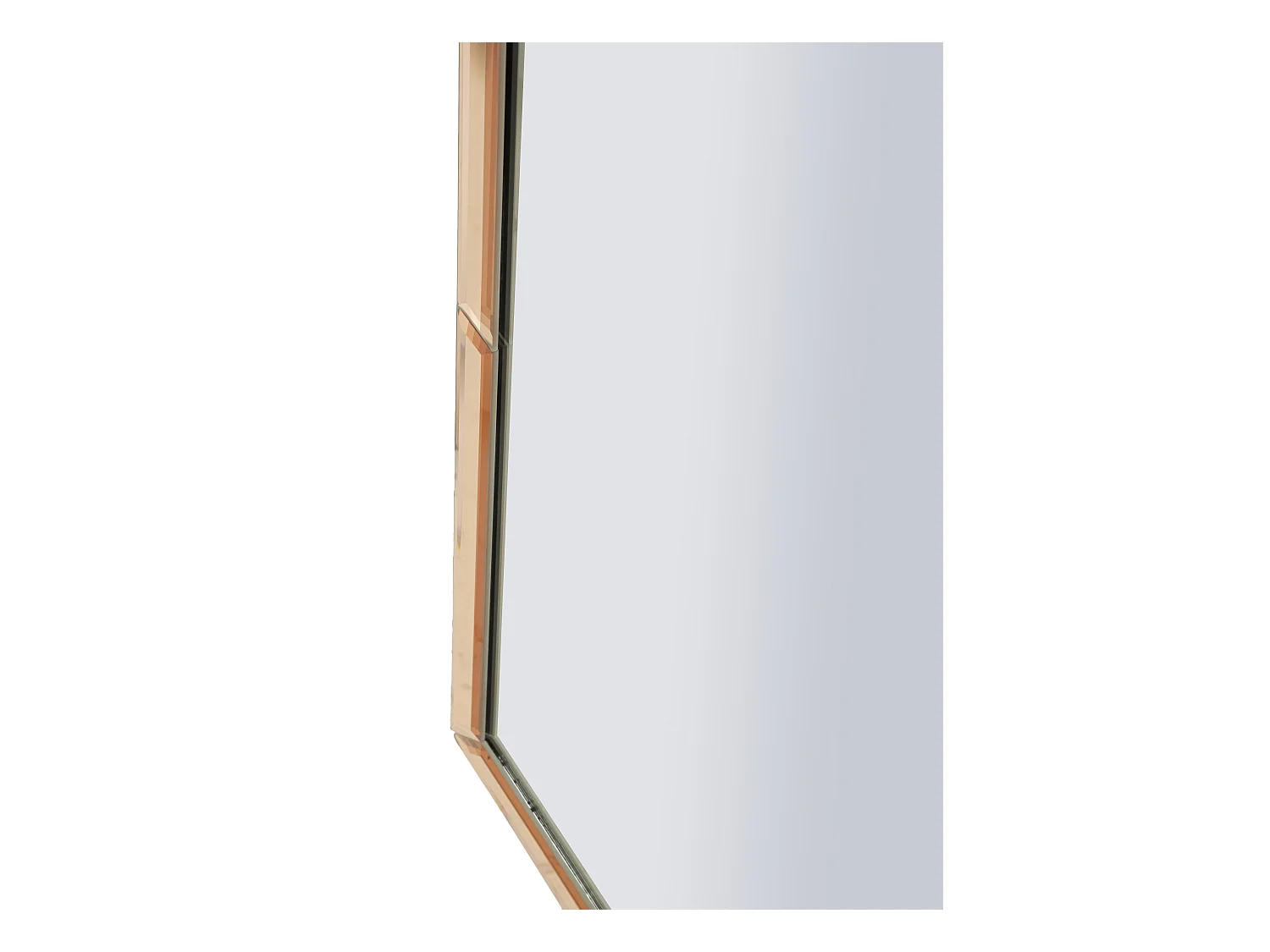 Miroir mural avec cadre en verre rose cm 55x2x150