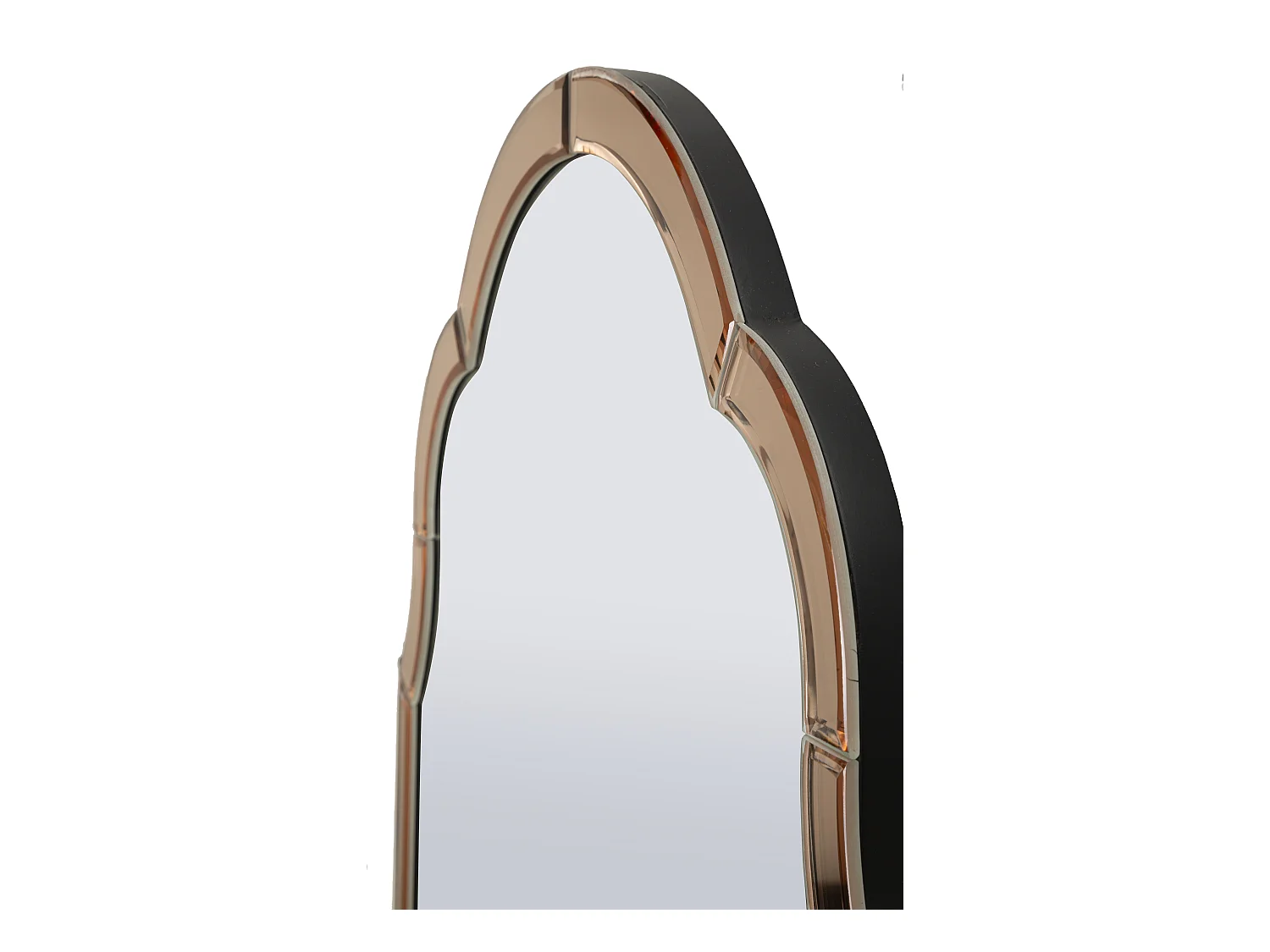 Miroir mural avec cadre en verre rose cm 55x2x150