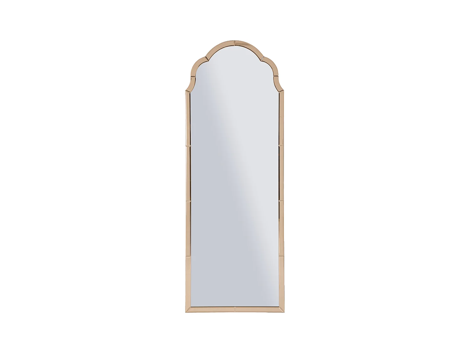 Miroir mural avec cadre en verre rose cm 55x2x150