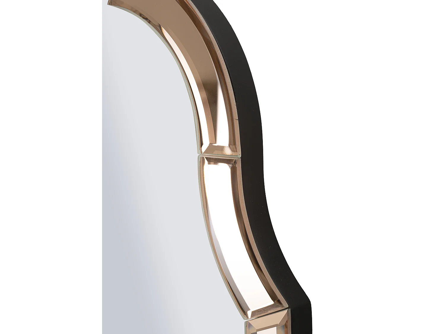 Miroir mural avec cadre en verre rose cm 55x2x150