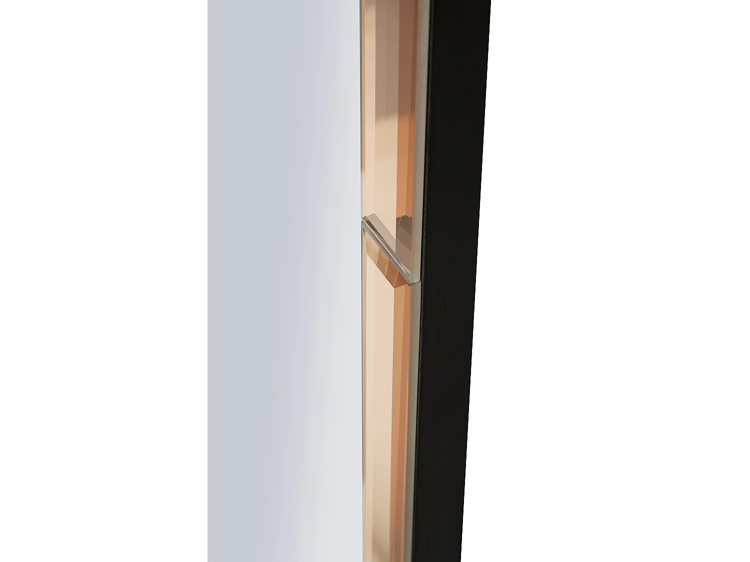 Miroir mural avec cadre en verre rose cm 55x2x150