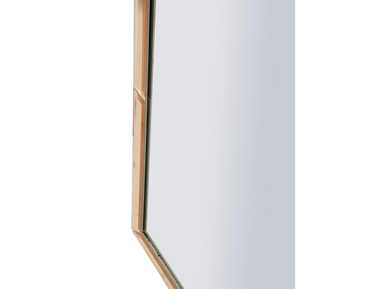 Miroir mural avec cadre en verre rose cm 55x2x150