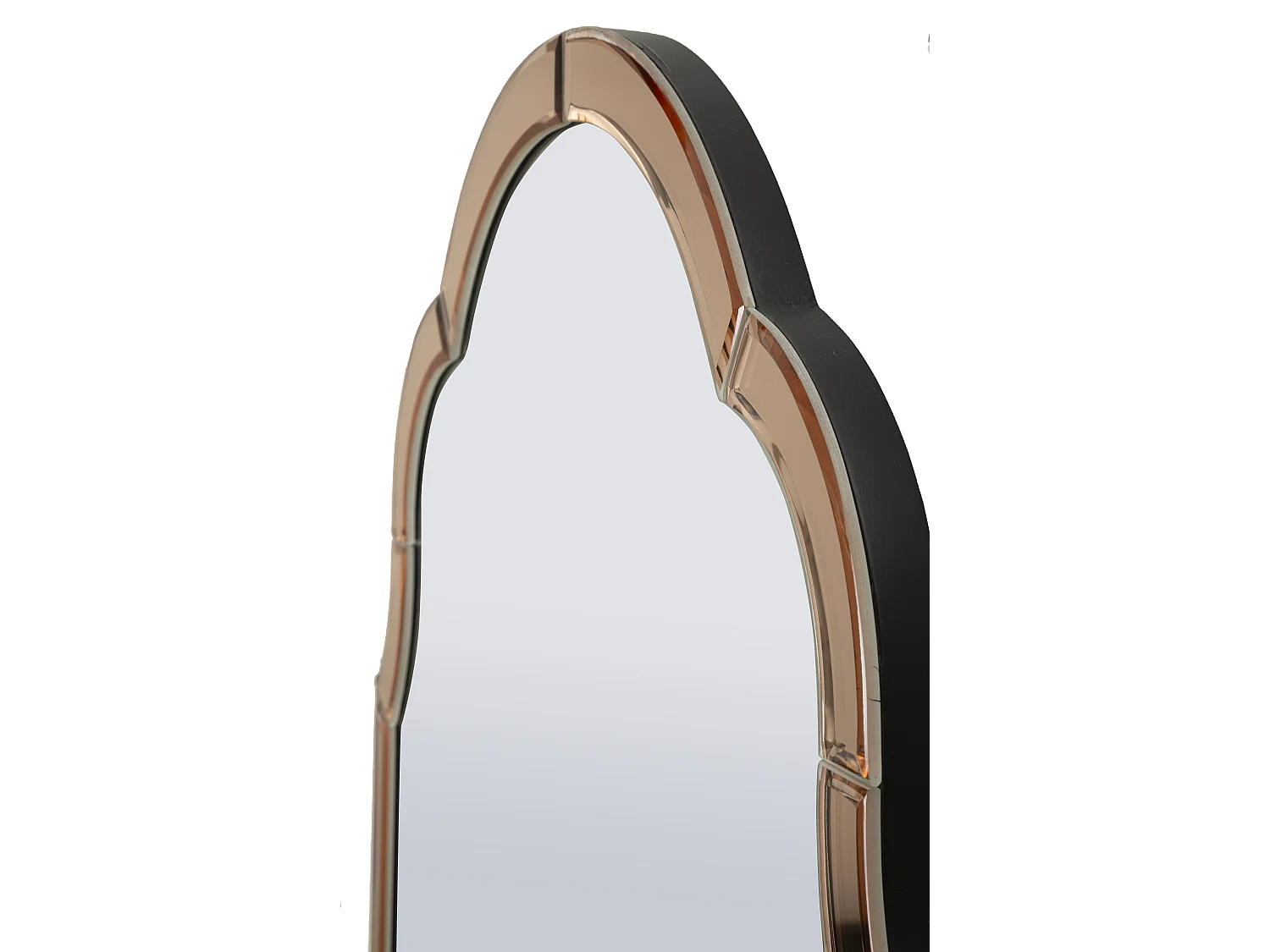 Miroir mural avec cadre en verre rose cm 55x2x150