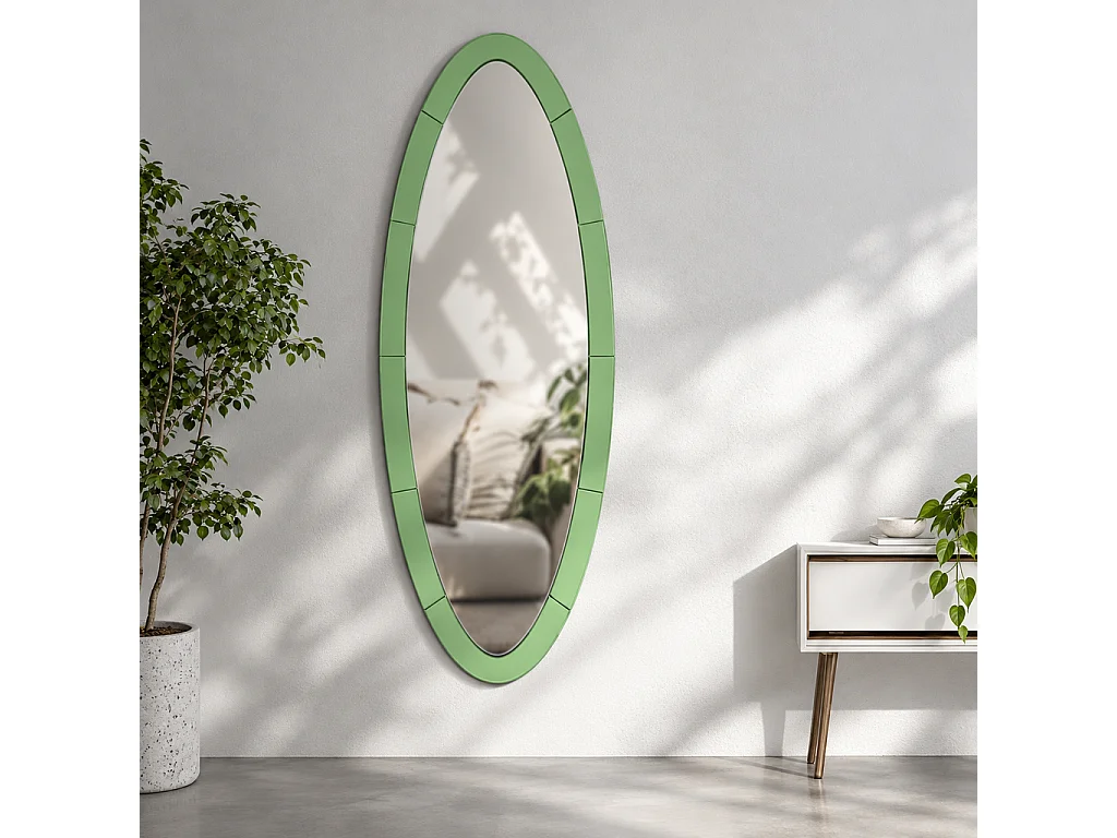 Miroir Mural Ovale "Oslo" 150cm Vert