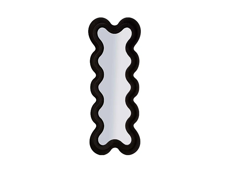 Miroir mural avec cadre en velours noir cm 58x4x160