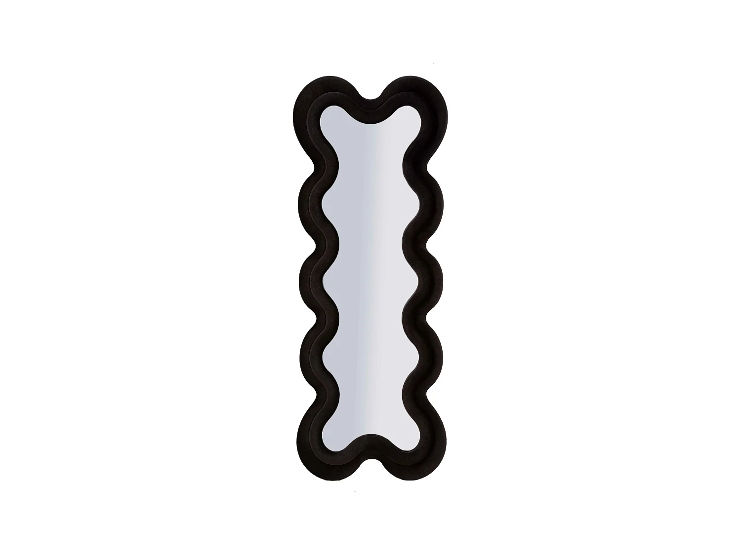 Miroir mural avec cadre en velours noir cm 58x4x160