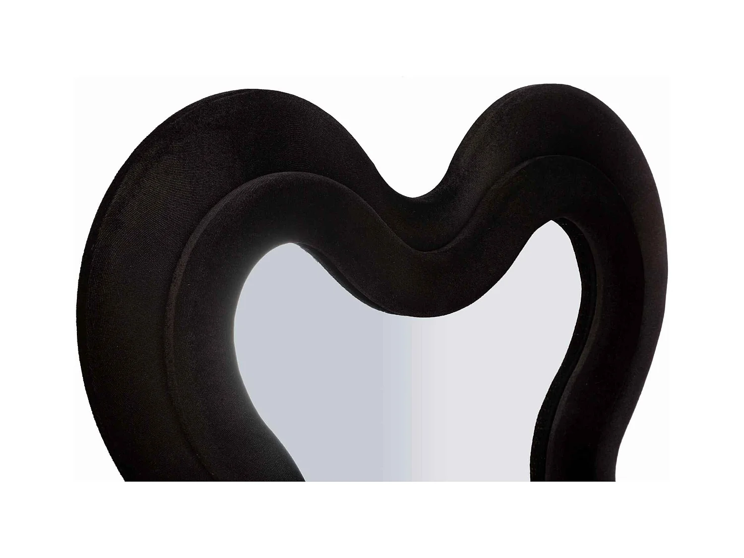 Miroir mural avec cadre en velours noir cm 58x4x160