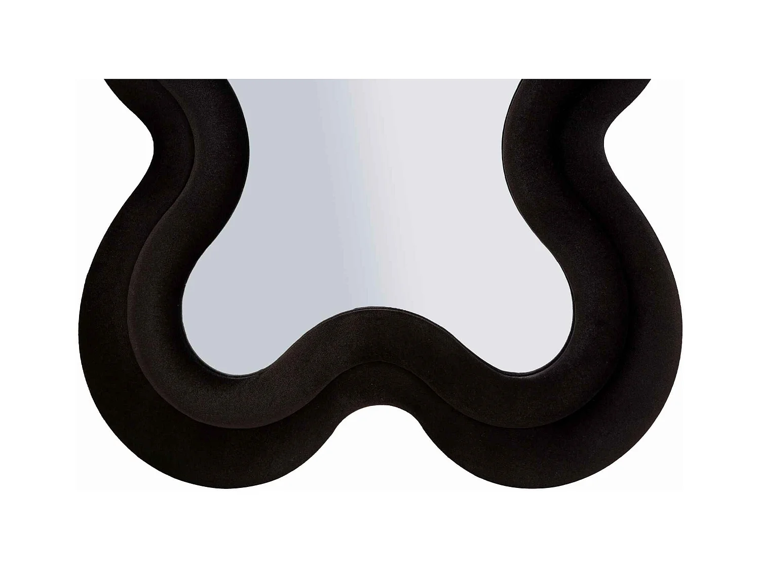 Miroir mural avec cadre en velours noir cm 58x4x160