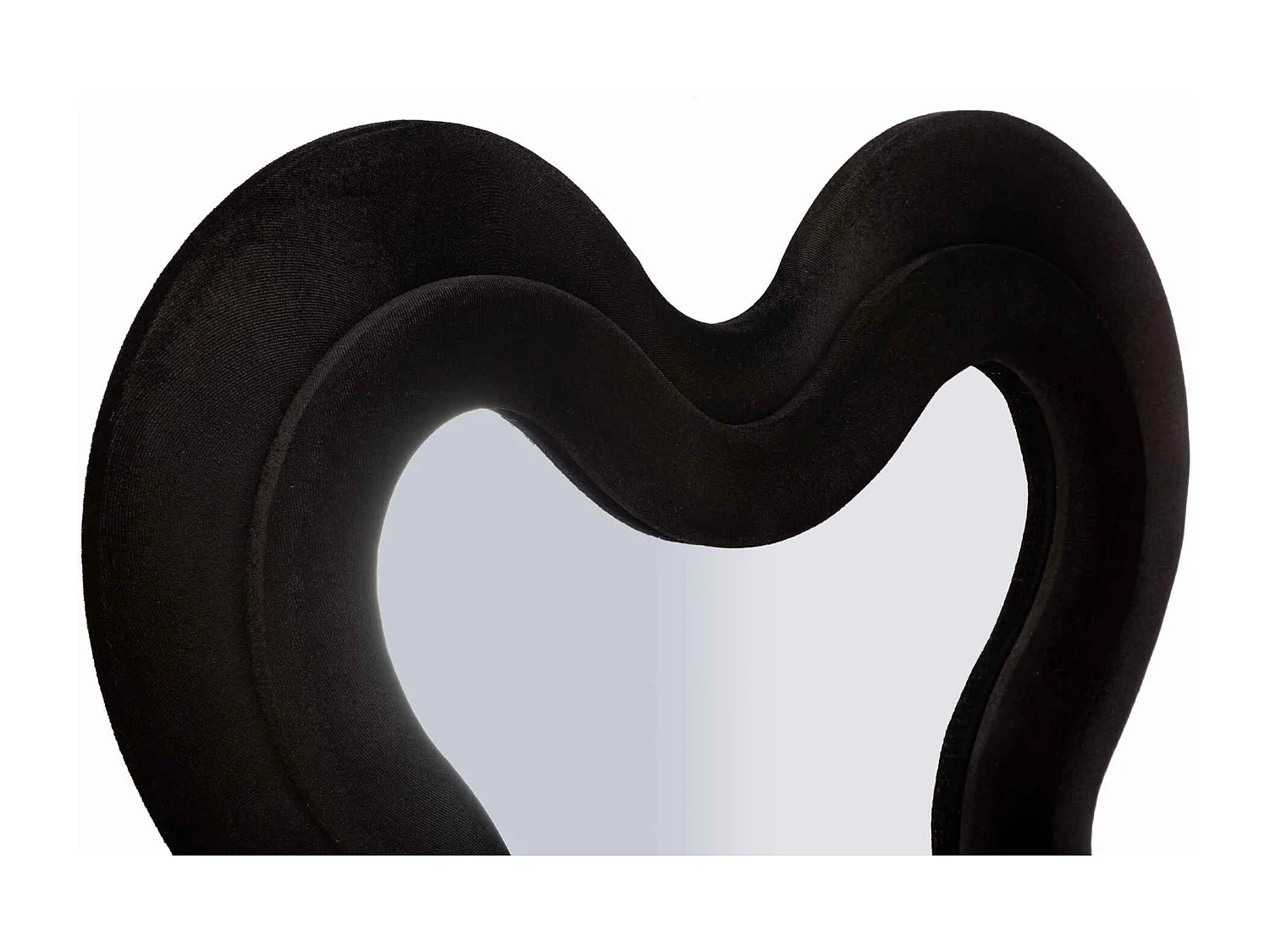 Miroir mural avec cadre en velours noir cm 58x4x160