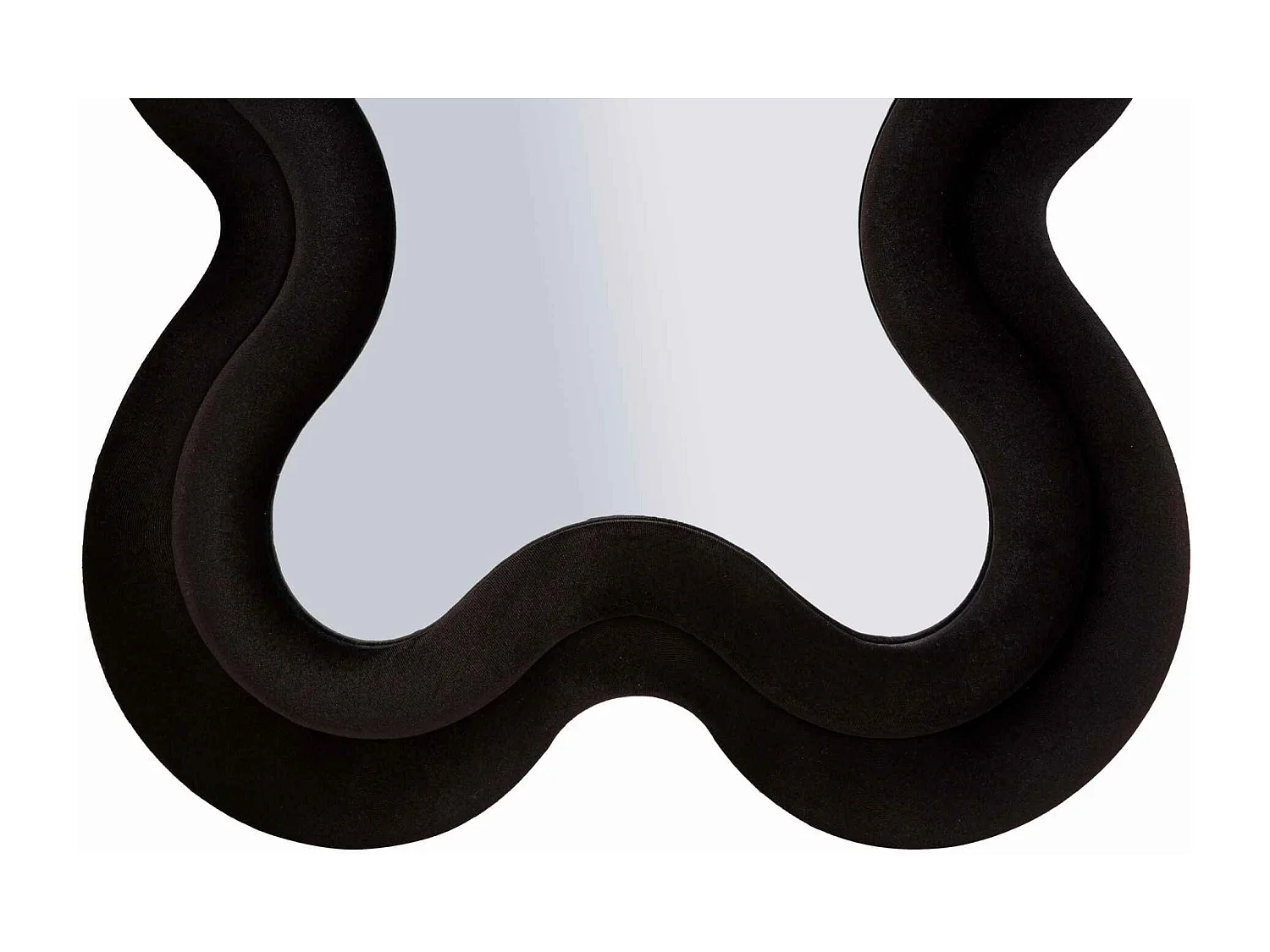 Miroir mural avec cadre en velours noir cm 58x4x160