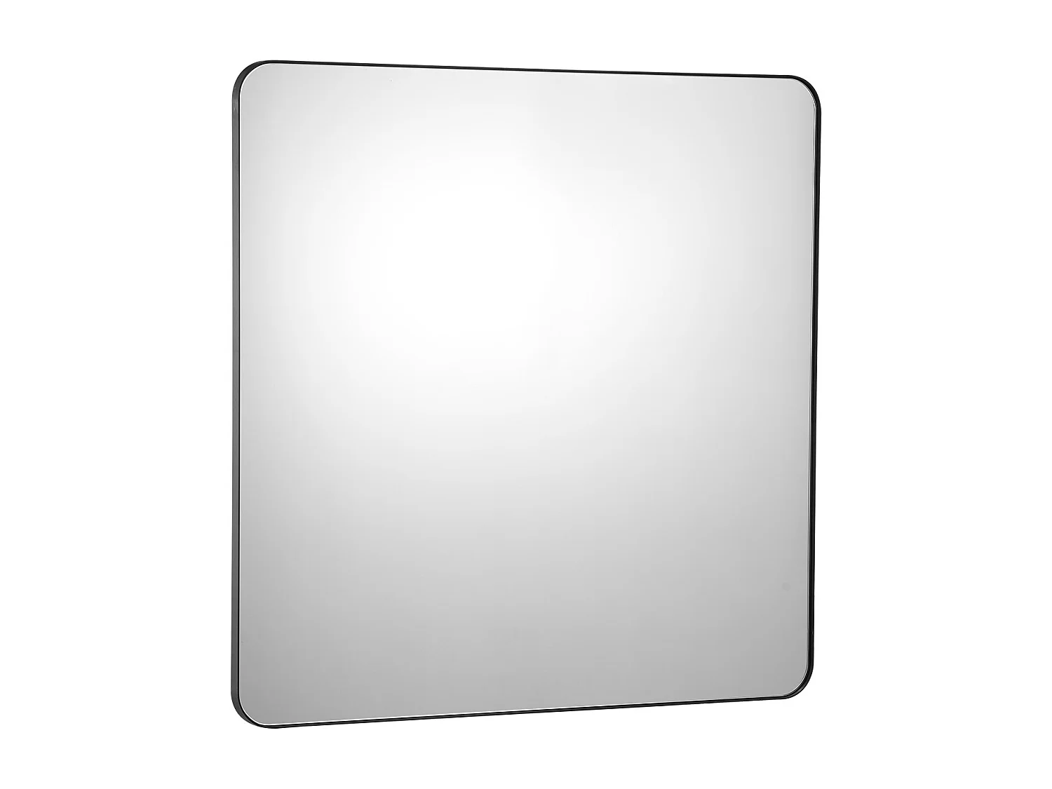 Miroir Mural SucceBuy, 91,5 x 91,5 cm, Noir, Contours en Alliage d'Aluminium, Résistant aux Rayures, pour Salle de Bain/Chambre/Salon