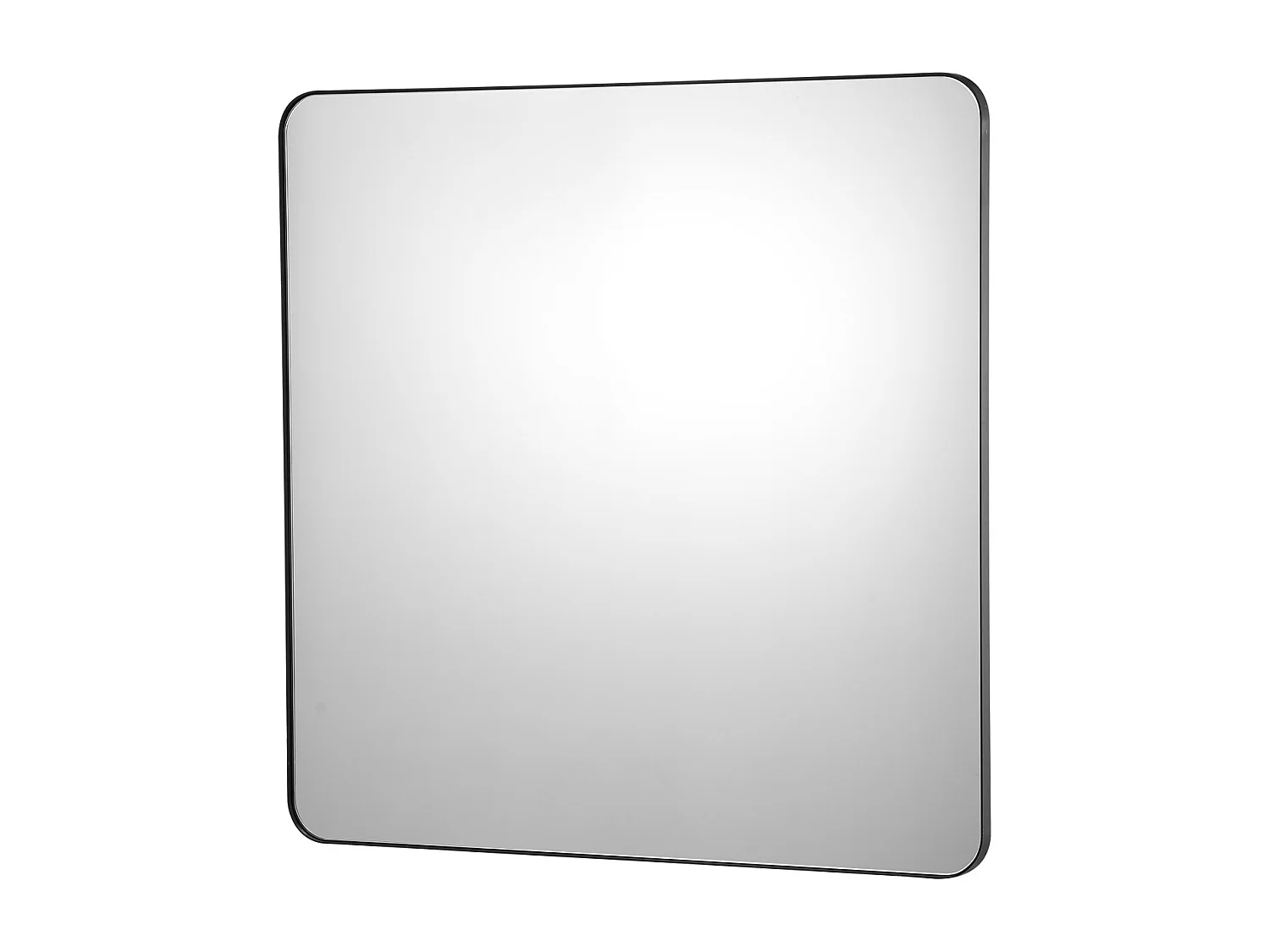 Miroir Mural SucceBuy, 91,5 x 91,5 cm, Noir, Contours en Alliage d'Aluminium, Résistant aux Rayures, pour Salle de Bain/Chambre/Salon