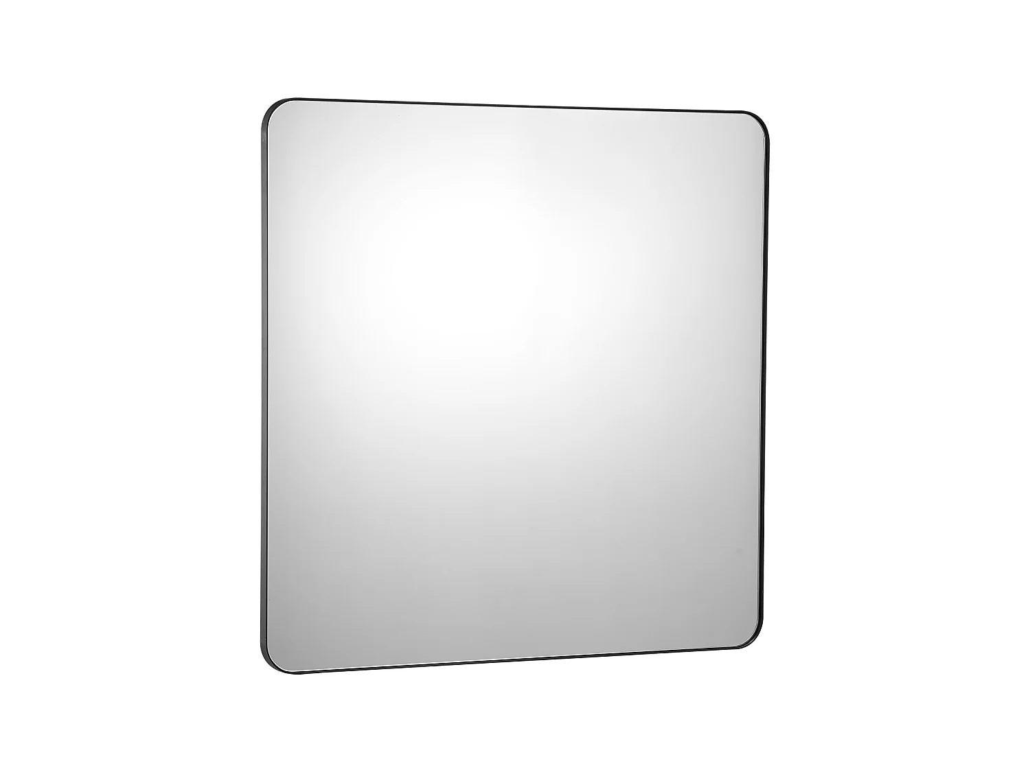 Miroir Mural SucceBuy, 91,5 x 91,5 cm, Noir, Contours en Alliage d'Aluminium, Résistant aux Rayures, pour Salle de Bain/Chambre/Salon