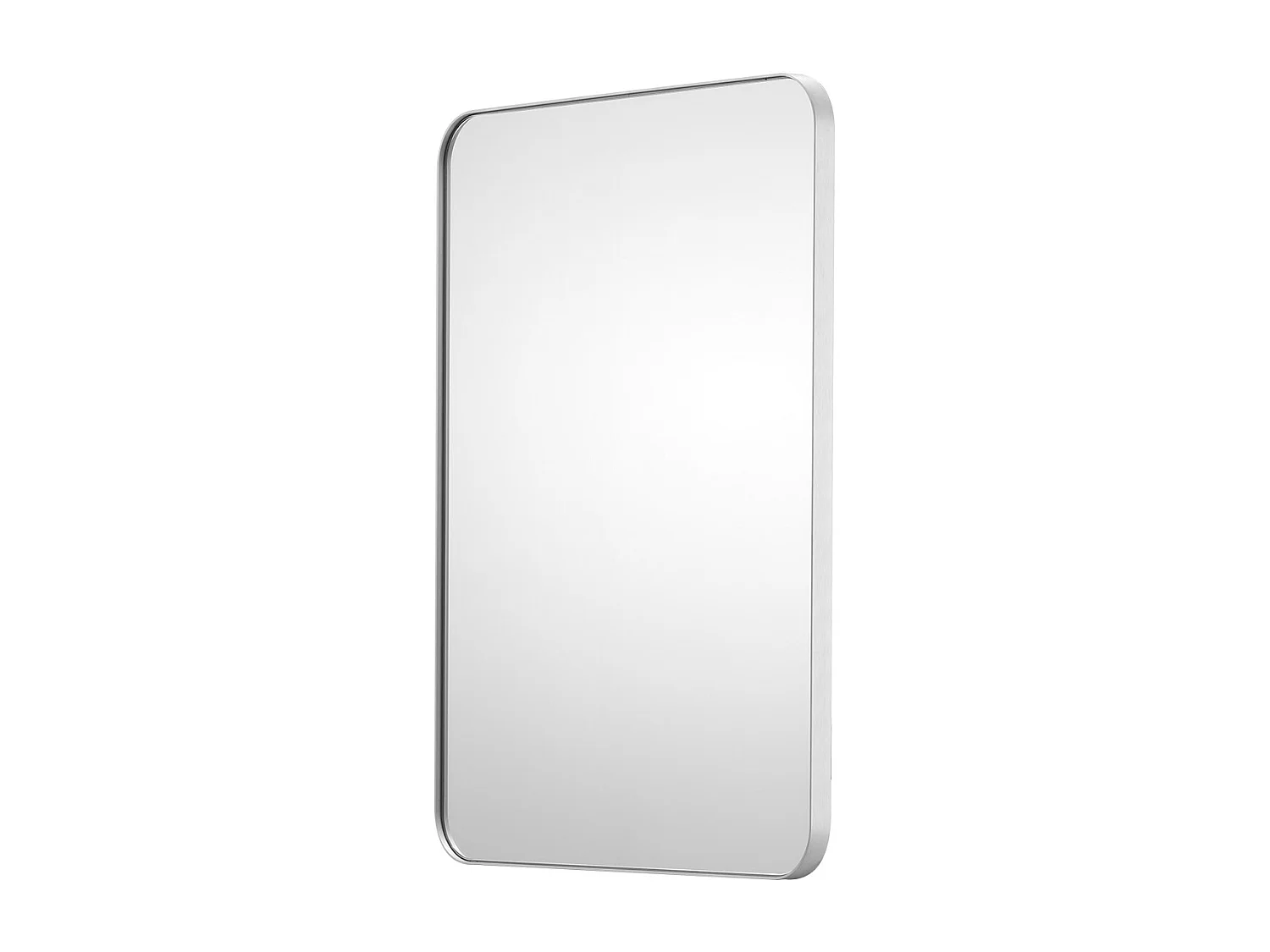 Rechteckiger Spiegel, SucceBuy 55,9 × 76,2 cm Quadratischer Wandspiegel mit Aluminiumrahmen