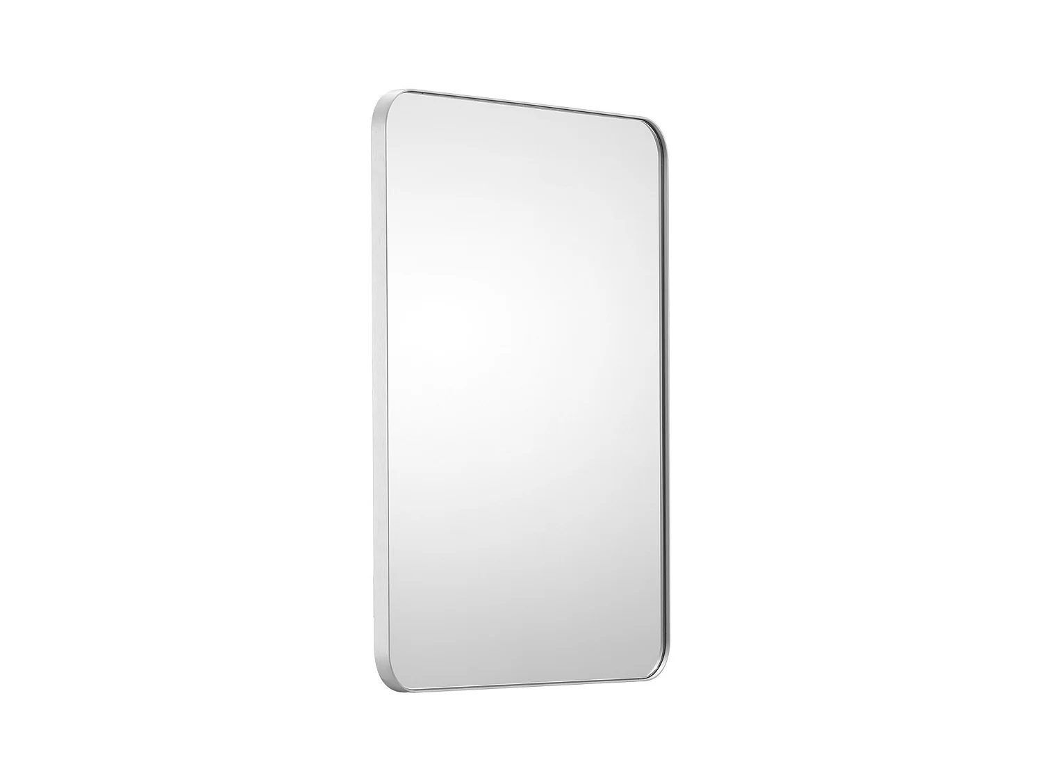 Rechthoekige Spiegel, SucceBuy 55,9 × 76,2 cm Vierkante Wandspiegel met Aluminium Frame