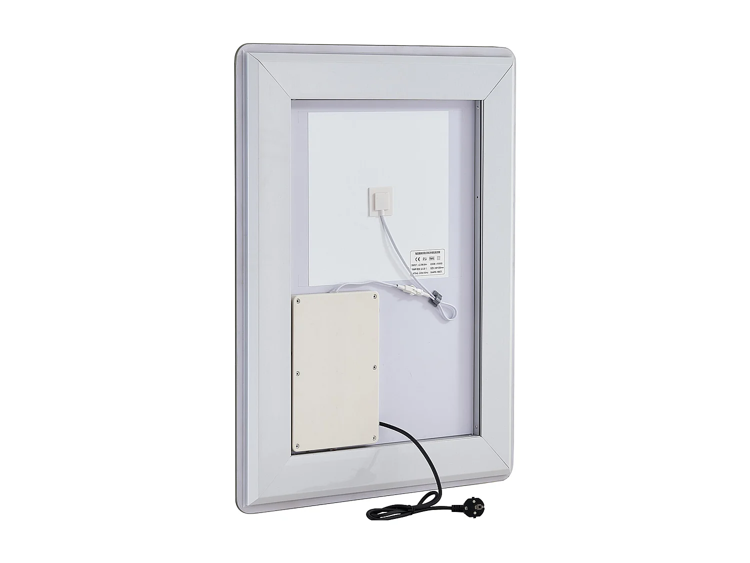 Miroir Mural SucceBuy, 60 x 80 cm, Miroir de Salle de Bain LED, Antibuée, 3 Couleurs à Intensité Variable pour une Routine de Maquillage Impeccable