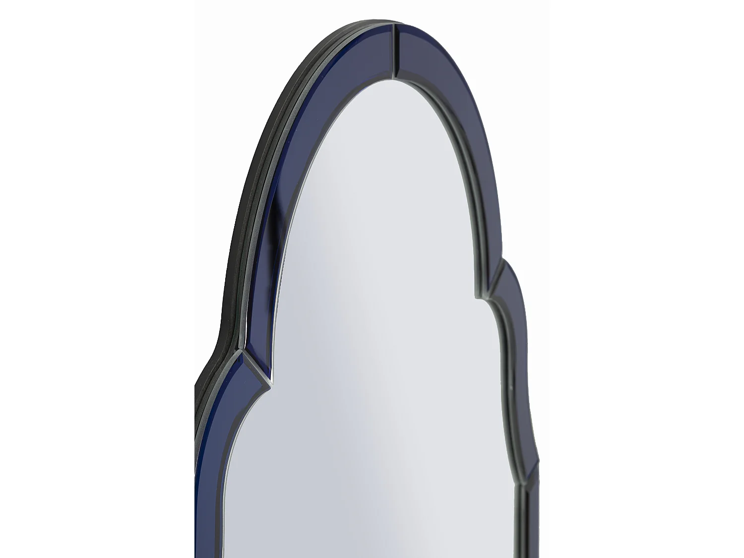 Miroir mural avec cadre en verre bleu cm 47x1x80