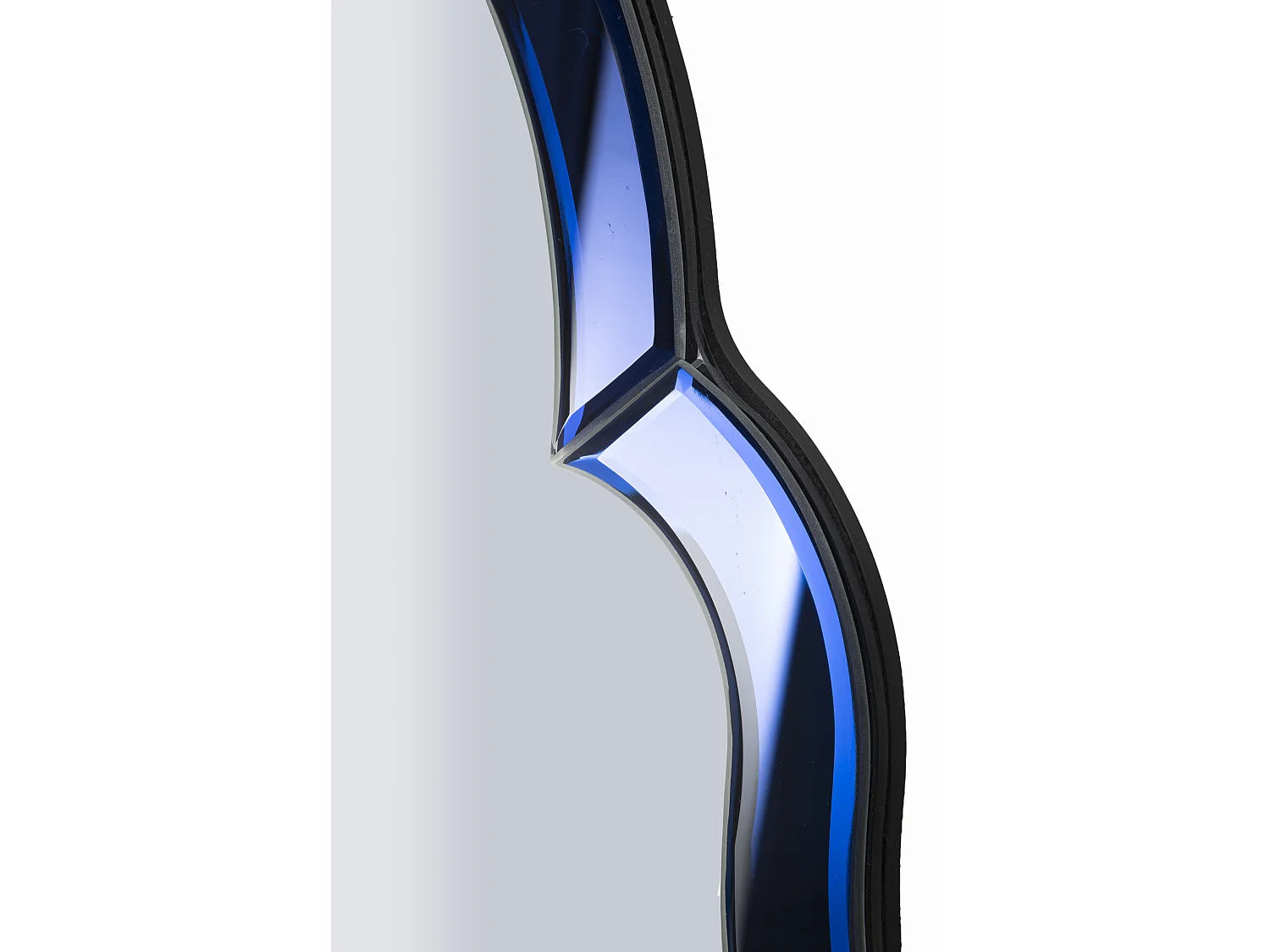 Miroir mural avec cadre en verre bleu cm 47x1x80