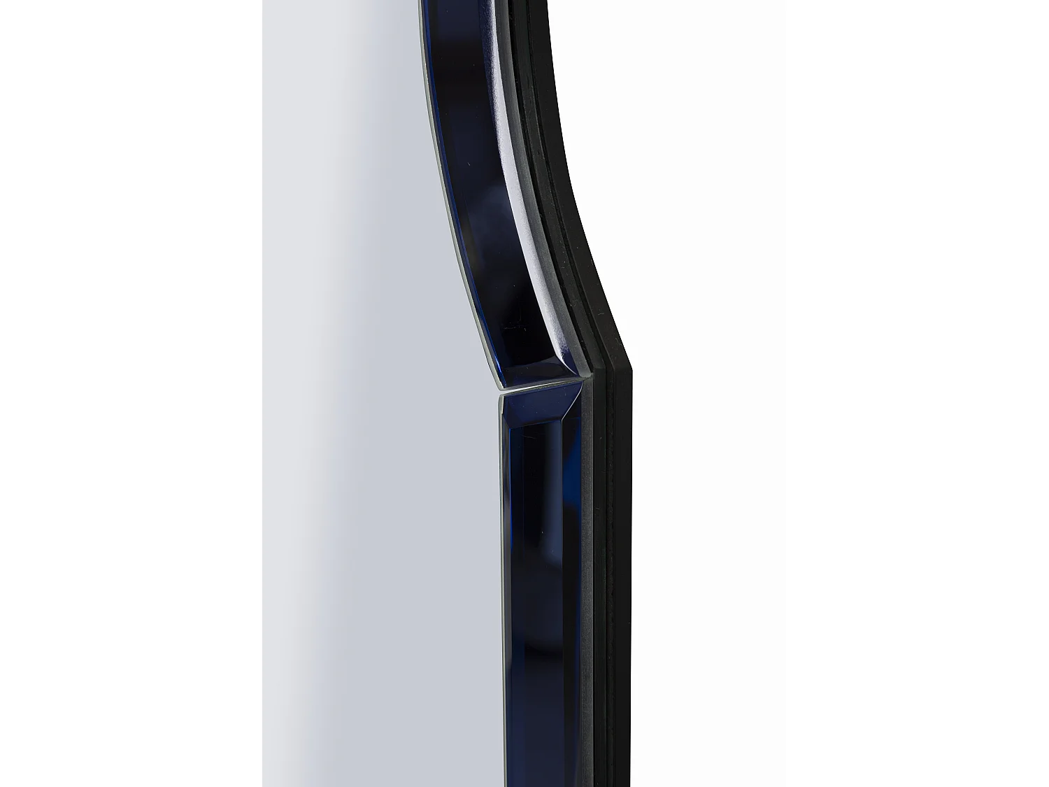 Miroir mural avec cadre en verre bleu cm 47x1x80