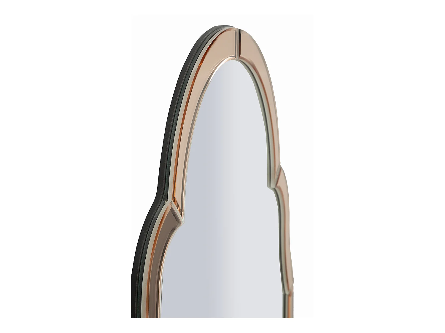 Miroir mural avec cadre en verre rose cm 47x1x80