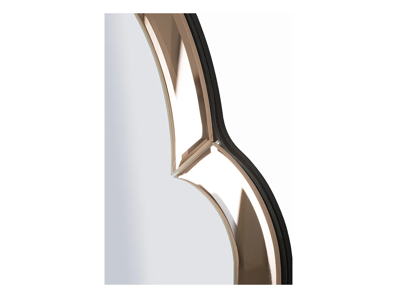 Miroir mural avec cadre en verre rose cm 47x1x80