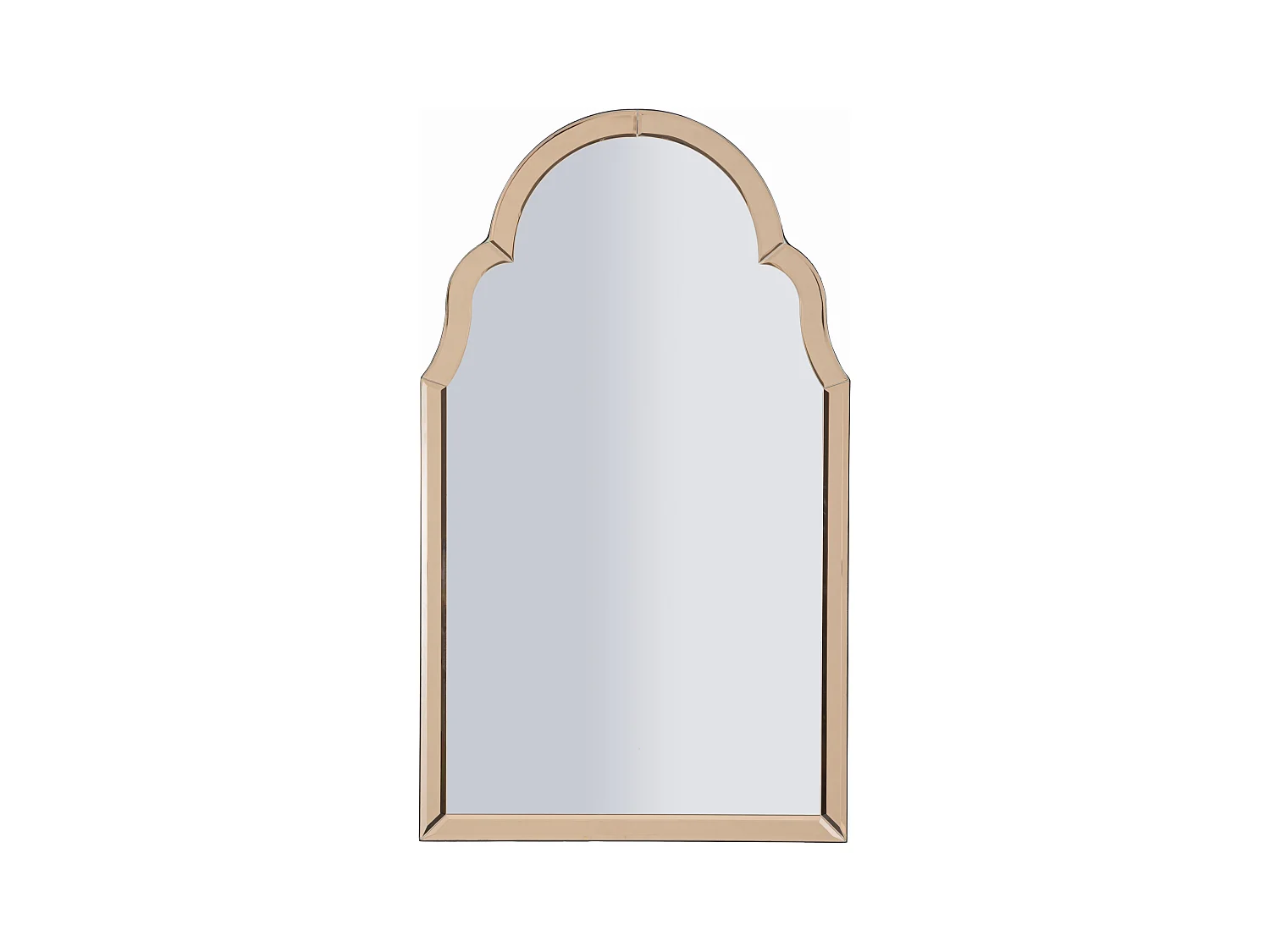 Miroir mural avec cadre en verre rose cm 47x1x80