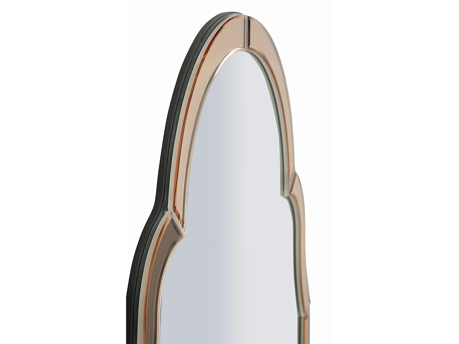 Miroir mural avec cadre en verre rose cm 47x1x80