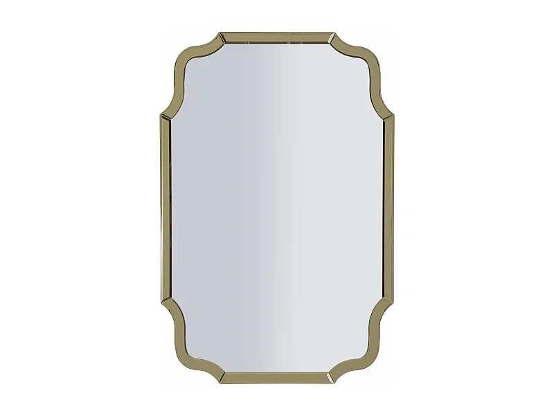 Specchio da parete con cornice in vetro oro cm 60x1x90