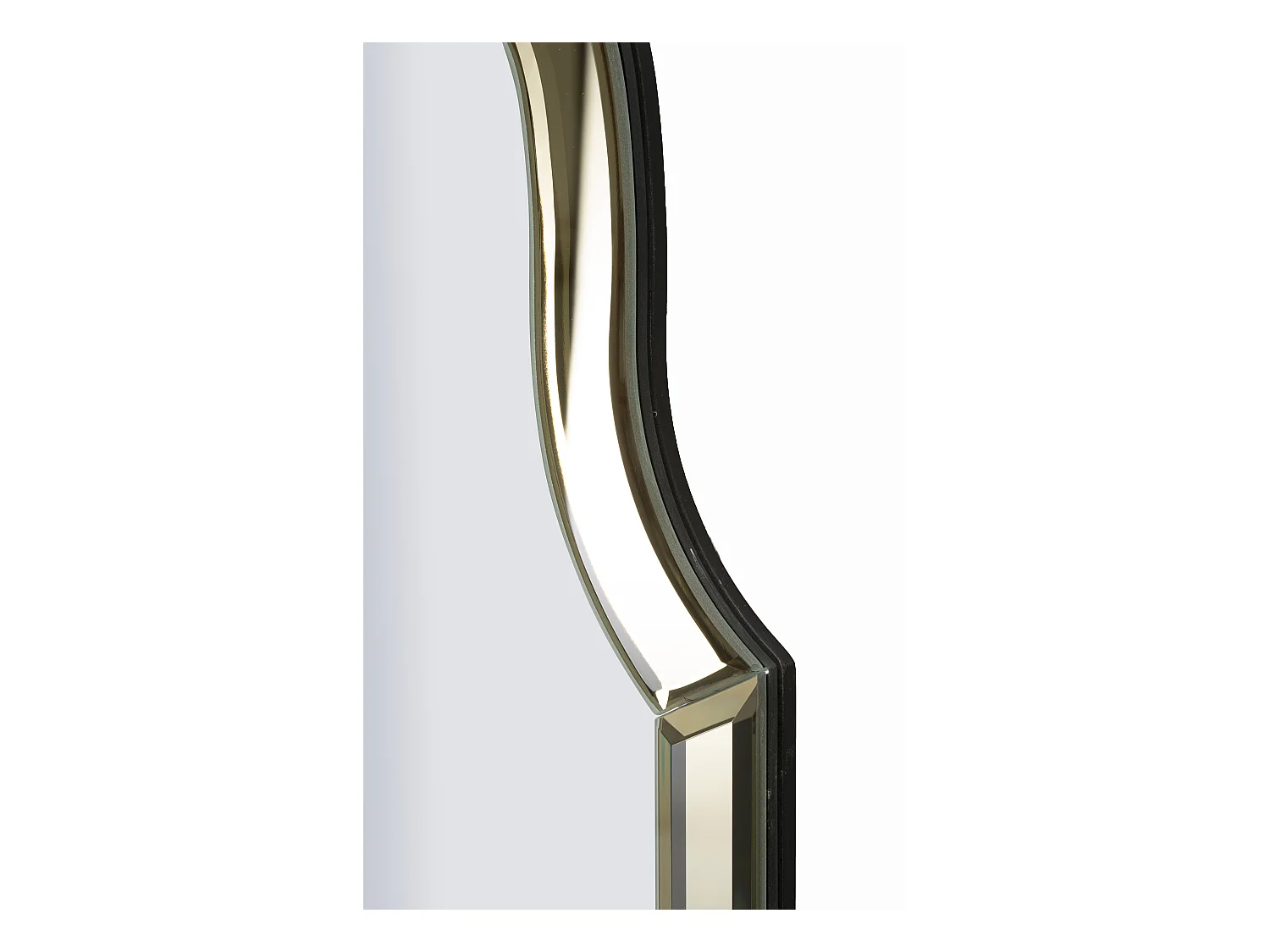 Miroir mural avec cadre en verre doré cm 60x1x90